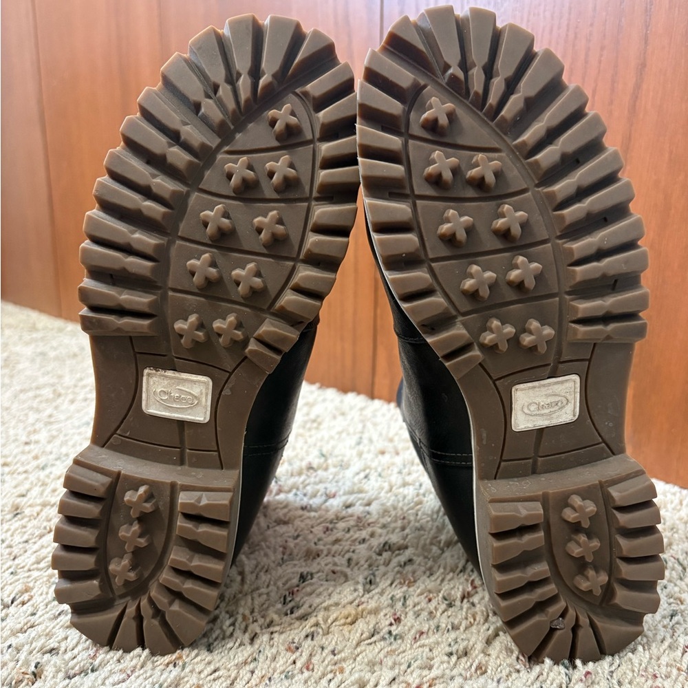 Chaco Women’s Fields Waterproof Black Chelsea Leather Ankle Boots Size 8.5 - Picture 7 of 8